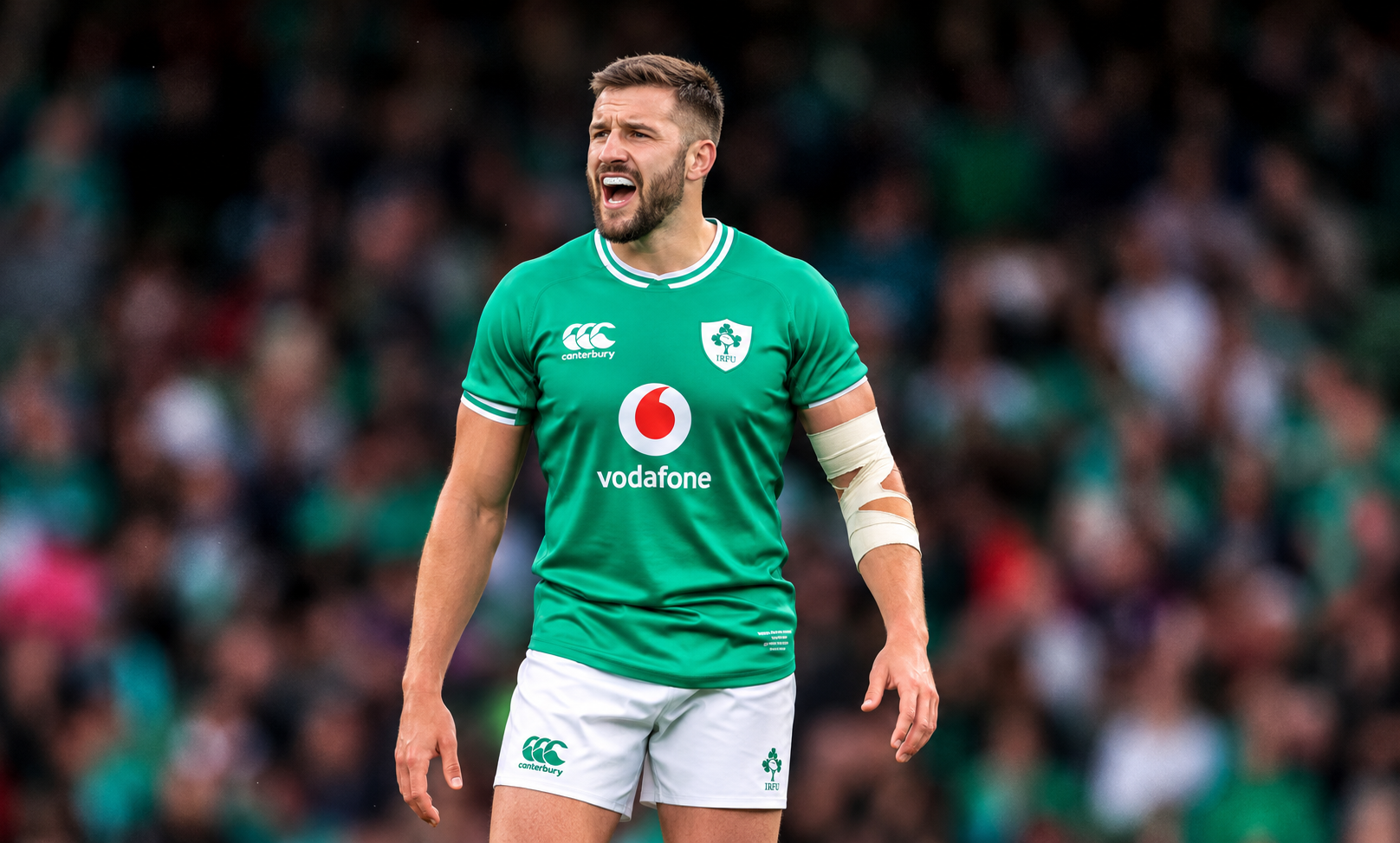 Stuart McCloskey, Ireland rugby international, wearing a FLATfit mouthguard